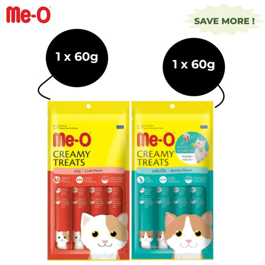 Me-O Creamy Crab and Creamy Bonito Cat Treat Combo