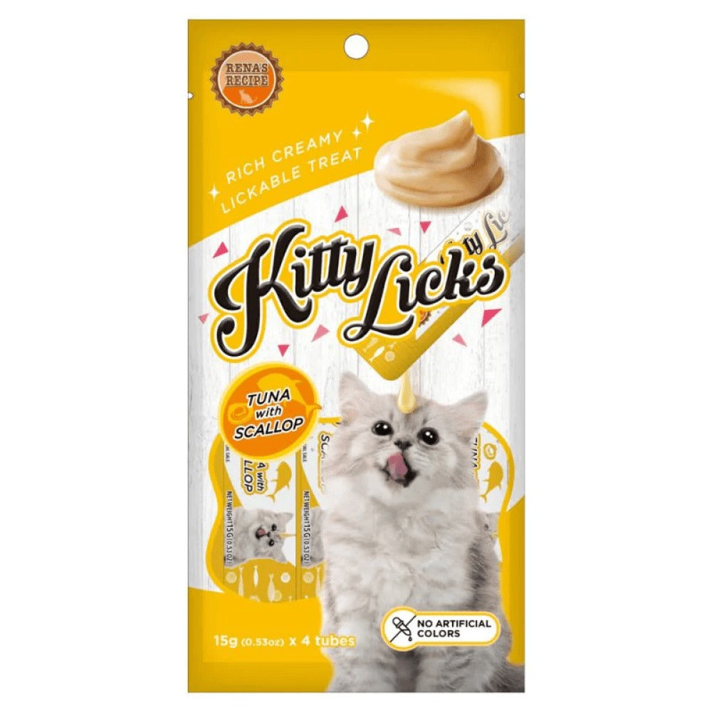 Me-O Creamy Chicken & Liver and Kitty Licks Tuna Scallop Cat Treats Combo