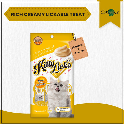 Me-O Creamy Chicken & Liver and Kitty Licks Tuna Scallop Cat Treats Combo