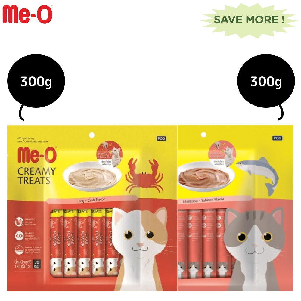 Me-O Creamy Salmon and Crab Cat Treat Combo