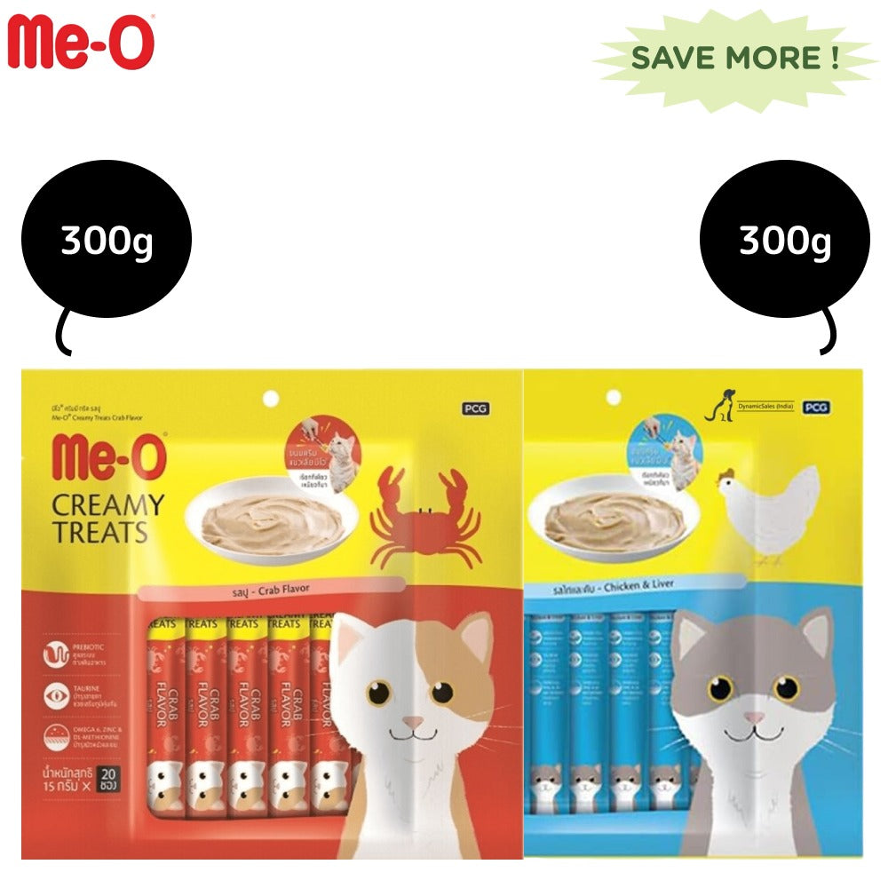 Me-O Creamy Crab and Chicken & Liver Cat Treat Combo