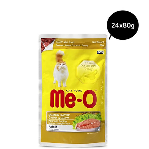 Me-O Salmon Flavor Chunk in Gravy Adult Cat Wet Food