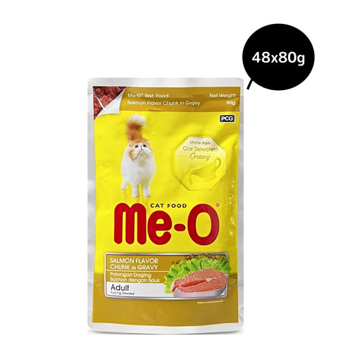 Me-O Salmon Flavor Chunk in Gravy Adult Cat Wet Food