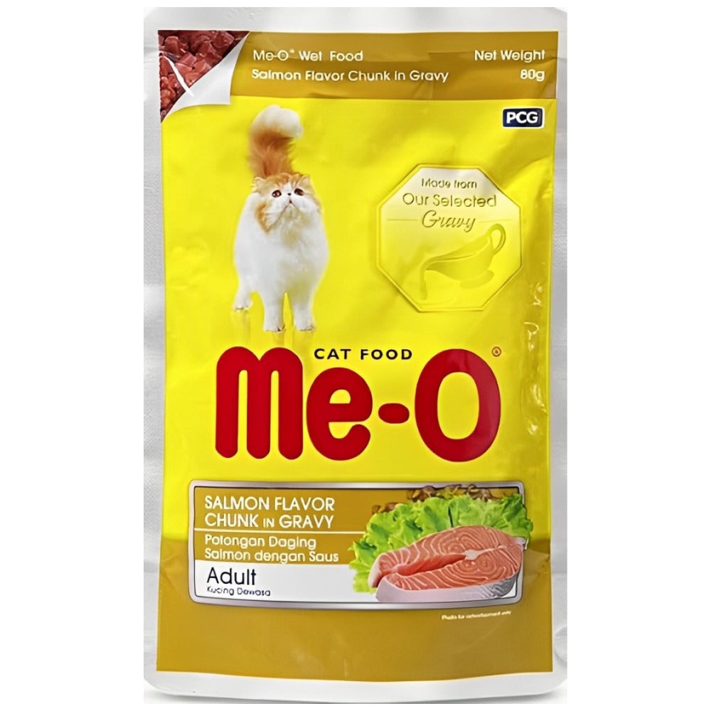 Me-O Salmon Flavor Chunk in Gravy Adult Cat Wet Food