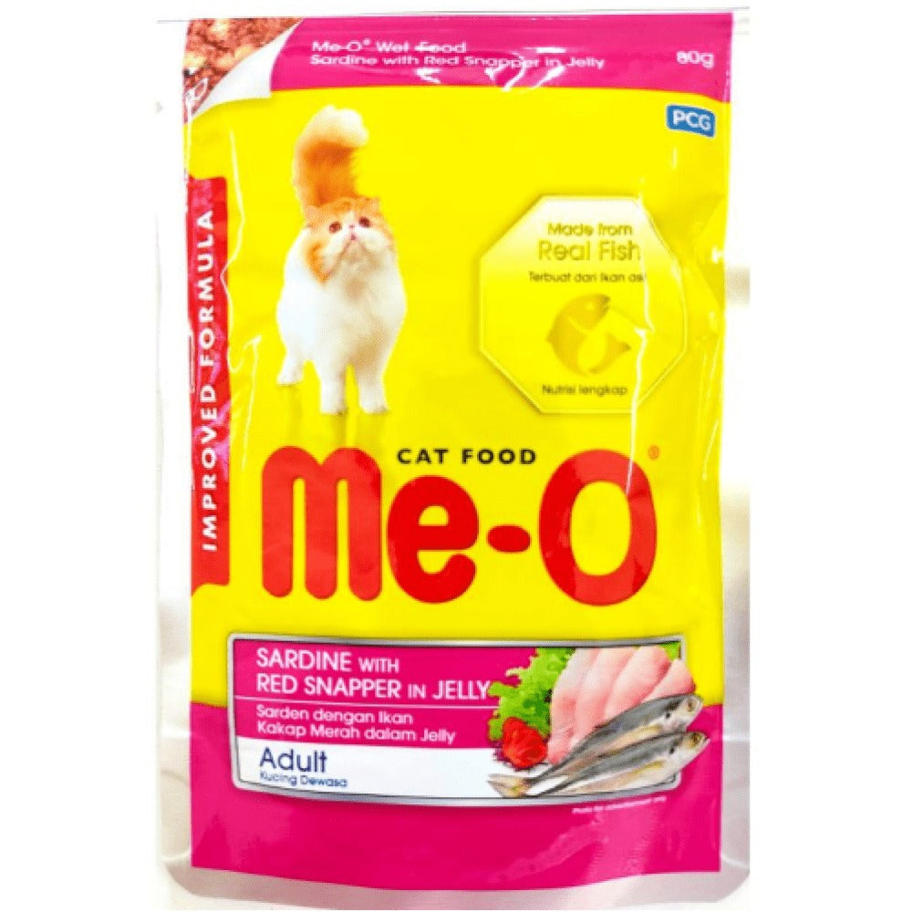 Me-O Sardine with Red Snapper in Jelly Adult Cat Wet Food