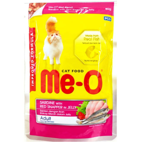 Me-O Sardine with Red Snapper in Jelly Adult Cat Wet Food