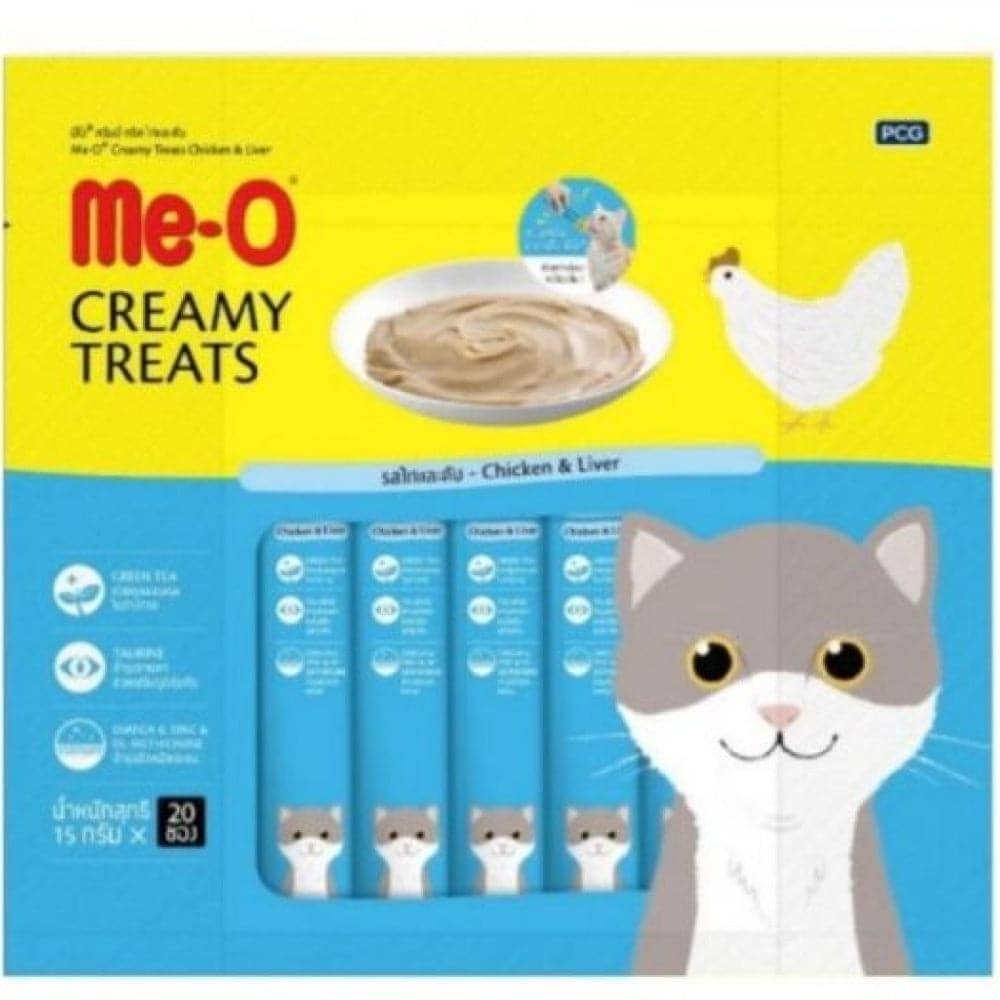 Me-O Creamy Salmon and Chicken & Liver Cat Treat Combo