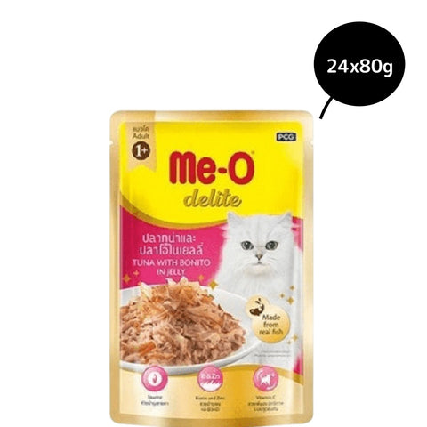 Me-O Delite Tuna with Bonito in Jelly Cat Wet Food