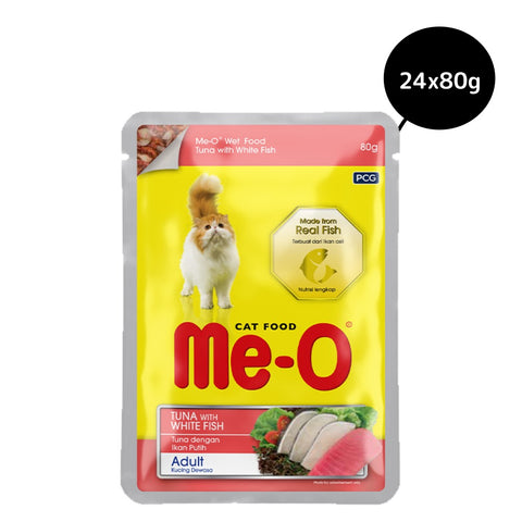 Me-O Tuna & White Fish In Jelly Adult Cat Wet Food