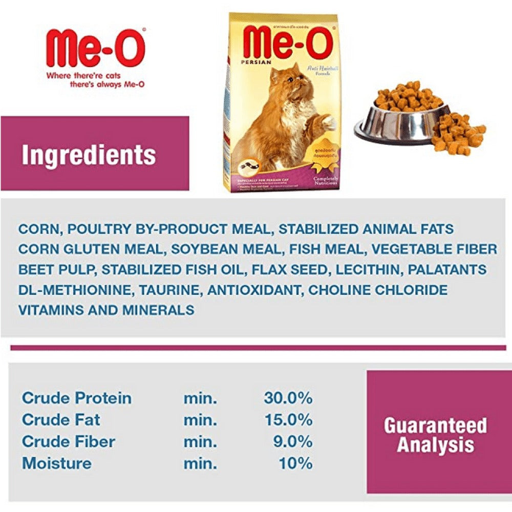 Me-O Creamy Chicken & Liver Cat Treat and Adult Persian Dry Cat Food Combo