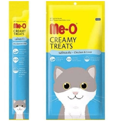 Me-O Creamy Salmon and Chicken & Liver Cat Treat Combo