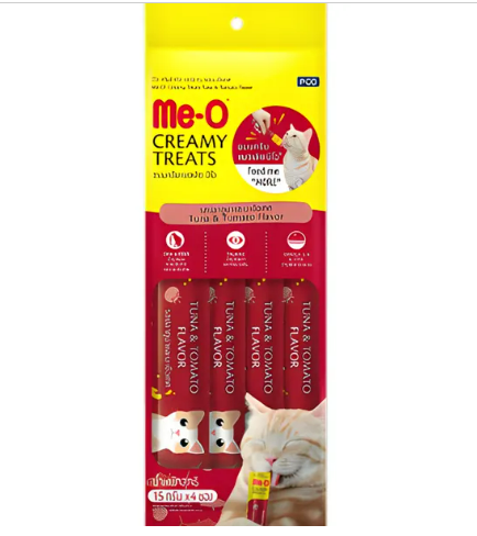 Me-O Creamy Treat Tuna & Tomato - 60g Packs