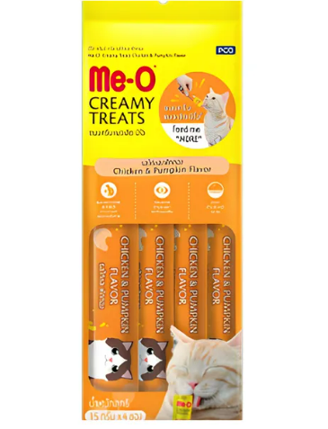 Me-O Creamy Treat Chicken & Pumpkin - 60g Packs