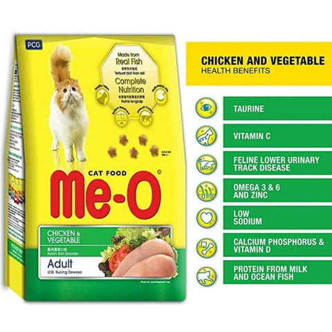 Me-O Chicken and Vegetables Adult Cat Dry Food